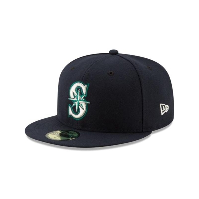 Seattle Mariners Gorra | New Era MLB Authentic Collection 59fifty Fitted Cap Mexico - Azules